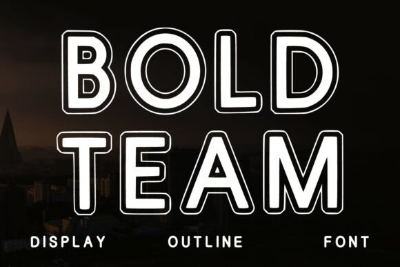 Bold Team: The Outline Font That Commands Attention