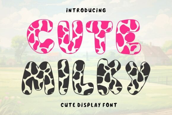 Cute Milky: A Playful Font for Farm-Fresh Branding