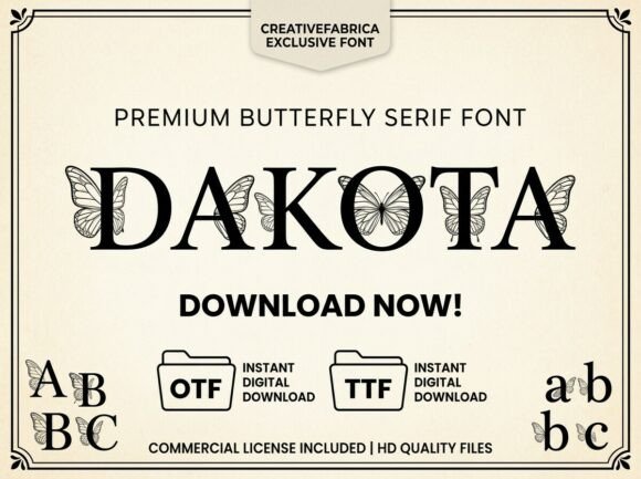 Dakota: The Artistic Display Font for Bold Visual Statements