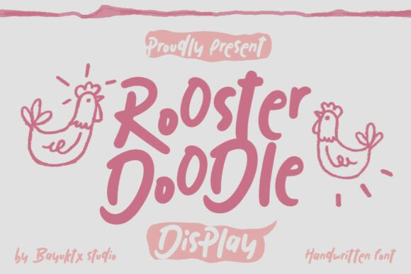 Rooster Doodle: A Playful Font for Charming, Handmade Designs