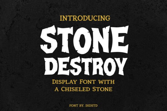 Stone Destroy: A Typeface with the Weight of Ancient Monuments